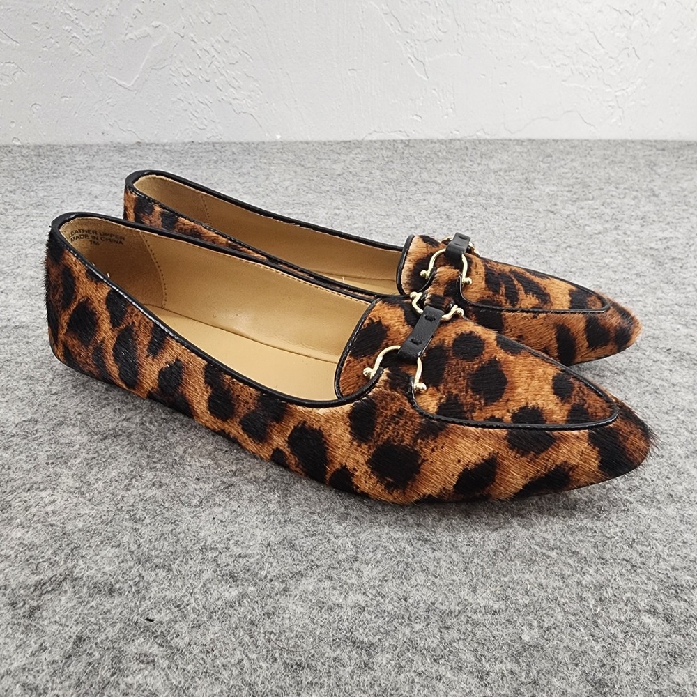 Talbots 7M | Brown Leopard Print Calf Hair Bit Loafers Animal Print 7M Womens